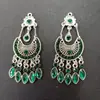 Joias criativas de personalidade retrô estilo chinês brincos de franja com lua cheia de diamantes brincos da moda brincos atacado