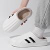 Pantuflas de Algodón Impermeables para Hombre Eva Otoño e Invierno Calientes para Interiores Forradas de Felpa Suela Gruesa Antideslizante para el Hogar Puntera Abierta Pantuflas para Usar Afuera