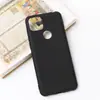 Adequado para Capa de Celular Fosca T-Mobile Revvl 7, Capa Macia Simples Revvl 6 com Borda Preta de Material TPU