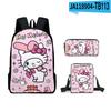 3D Nuevo Producto HelloKitty Dibujos Animados Lindo Sanrio Hello Kitty Mochila Escolar Mochila Bolso de Hombro Estuche para Lápices Mochila