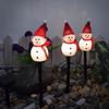 Nova lâmpada solar de Natal de gramado EVA arroz grão boneco de neve LED Jardim jardim paisagem terra plugue iluminação