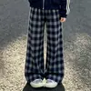 Nuevo conjunto casual de otoño para niñas, conjunto de dos piezas con pantalones anchos de cuadros, chaqueta sudadera deportiva para niños mayores, ropa de otoño moderna