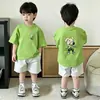 Camiseta de Algodón Puro Elegante para Niños para el Verano 2026, Nueva Prenda de Manga Corta de Moda para Niños