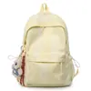 Mochila de viaje de verano suave y llamativa para niñas, bolsa de compras estilo coreano de cuadros pequeños con diseño de burbujas texturizado