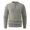 Suéter Masculino de Meio Zíper Outono Inverno Nova Moda Jovem Gola Redonda Tricô Casual Camada Base Suéter de Lã