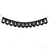 Bandera colgante de Halloween BOO banner de letras de fantasma Decoración de fiesta europea y americana Decoración de pared de fondo de Halloween