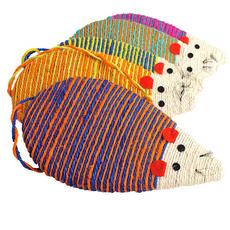 Arranhador para gatos, brinquedo plano para gatos, rato de sisal