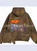 Sudadera con capucha casual de alta calle transfronteriza Kanye Kanye Tinta Splash Lavado a la tinta Daño Gradiente Tendencia Fresca Sudadera con capucha Chaqueta
