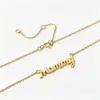 Collar de plata S925 con letra 'M' de Mamá, muy vendido para mujer, simple, elegante y perfecto como regalo del Día de la Madre