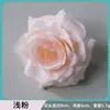 Cabeza de flor de rosa francesa de imitación para decoración de pared de boda, hecha a mano, con borde cruzado, de seda artificial.