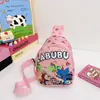 Nova Mochila de Ombro Desenho Animado Comércio Exterior Bolsa de Peito para Jardim de Infância Mochila Moderna e Fofa Bolsa Transversal para Meninos e Meninas Porta-Moedas