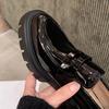 Estilo Influenciador da Internet Outono e Inverno Novos Sapatos de Couro com Solado Grosso para Aumentar a Altura para Mulheres, Mocassins de Couro Macio de Alta Qualidade para Mulheres, Estilo Menina Doce