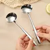 Acero Inoxidable 316 Cuchara de Champiñón Grado Alimenticio Vajilla Infantil Cuchara de Sopa Creativa Mango Largo Cuchara para Comer Estudiante Cuchara