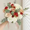 Ramo de Boda Novia Sosteniendo Foto de Boda Tulipán Certificado Flor Artificial Accesorios para Fotos Día de San Valentín Chino Estación Independiente