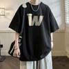 Talla grande talla grande camiseta de algodón pesado americana para niños manga corta moda de verano marca de moda suelta moda de verano camiseta de media manga top