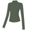 Ropa de Fitness con Cremallera Desnuda de Primavera y Otoño Transfronteriza Top Ajustado Casual para Exteriores Chaqueta Larga Deportiva para Correr Adelgazante
