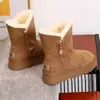 Botas de Nieve de Suela Gruesa para Mujer 2025 Nuevas de Invierno Forradas de Felpa Engrosadas Cálidas Zapatos de Algodón Antideslizantes del Noreste Botas Grandes de Algodón