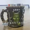 Explosiones transfronterizas resina creativa acero inoxidable tazas vino personalizadas vasos adornos regalo fabricantes al por mayor