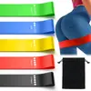 Exercício com anel de resistência com diferentes níveis de elástico, adequado para academia em casa, yoga, conjunto de 5 peças