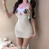 Vestido Bodycon de Tirantes Delgado de Dibujos Animados Anime Dulce y Puro para Niñas, Camisón Sexy 2490