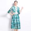 Vestido de Noche Ligero para Dama de Alta Gama, a la Moda y Elegante, Corte Entallado, Encaje Soluble en Agua con Posicionamiento, Vestido Midi