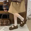 Cómodos zapatos nuevos de primavera/otoño 2026 de un solo color, zapatos de mujer sin cordones de punta fina, estilo Mary Jane de 4 cm, zapatos de estilo francés con plataforma interior para aumentar la altura, estilo Birkenstock