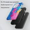 Popular en Tiktok Estilo Artístico Colorido Pintura al Óleo Funda de Teléfono de Doble Capa de Alta Gama para iPhone 15 para Apple 18Promax