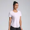Nuevo top de yoga de verano holgado adelgazante para mujer, transpirable y cómodo, camiseta deportiva de fitness de manga corta con logo personalizado