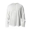 Moletom Tendência Retro Americano para Homens, Novo Estilo Outono e Inverno, Caimento Solto, Camiseta de Manga Longa Waffle com Meio Zíper Camada Base