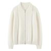 Cárdigan de Cachemira para Mujer 100% Cachemira Pura Casual Más Fácil de Combinar Color Sólido Solapa Suelta Cálido Chaqueta Suéter de Punto