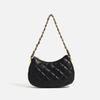 Nova Bolsa de Ombro de Alta Costura Inspirada em Chanel para Mulheres, com Design Acolchoado de Corrente em Forma de Meia-Lua, Versátil Bolsa de Ombro e Transversal 2026