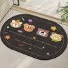 Alfombra de Baño de Barro Diatomeas Alfombra Doméstica para Inodoro Felpudo para Puerta de Baño Espesada Fuerte Absorción de Agua Antideslizante Alfombrilla de Piso para Baño