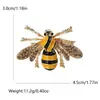 Nuevo Broche de Abeja Lindo Ruso Broche de Abeja Creativo Esmalte Amarillo Goteo de Aceite Moda y Sencillo