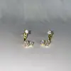 Brincos de Argola Prateada com Zircônia Pendente para Mulheres, Design de Nicho, Estilo Cool, Brincos da Moda Versáteis de Luxo Acessível