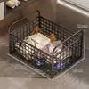 Cesta de Ropa Sucia Móvil al por Mayor, Lavabo, Cesta para Guardar Calcetines, Carrito con Ruedas, Estante de Almacenamiento para Gabinete de Baño, Tendedero