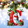 Nuevo Colgante Decorativo Plano de Acrílico Transfronterizo para Festival Navideño Adorno para Árbol de Navidad Decoraciones Navideñas para el Hogar