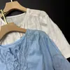 ¡Magnolia! Camisa Bordada Xiangyun Estilo Chino Lino de Alta Gama Bordada Verano 2026 Nuevo para Mujer H042219
