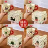 Caneca de cerâmica de desenho animado para drop-shipping, caneca de café de alta estética, presente prático para recém-casados e inauguração de casa, copo de água para eventos corporativos