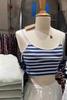 Estilo BM Brandy Mesmo Estilo Estilo Americano Vintage Spice Girl Listrado Pequeno Sling Bm Algodão Curto Regata Interna Feminina Roupa Exterior