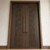 Nuevo Mango de Puerta Corredera de Madera Maciza Tallada en Aluminio Retro de Gama Alta China para Habitación Privada de Restaurante, Mango de Puerta de Doble Acción de Vidrio para Oficina