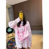 Algodón Nube Cuello Acanalado 2026 Verano-Otoño Pijama para Mujer Gato Kitty Top Shorts Sueltos Ligeros Ropa de Casa Moderna