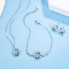 Jingdong Taobao baleia romântica nascida com você colar brinco pulseira definir mulheres luz luxo nova baleia pendente clavícula corrente