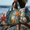 Nueva Marca Independiente Serie Hawaiana Bolso de Viaje Acolchado de Algodón, Bolso de Yoga para Mujer Estampado de Moda, Bolso de Mano