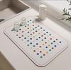 Bonita y divertida alfombrilla para escurrir platos y cuencos, para mesa de cocina, para vino, té, absorbente, para tazas, alfombrilla aislante desechable