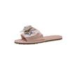 Pantuflas de Camelia a Cuadros Estilo Bosque para Casa y Exteriores, Soporte de Una Línea Antideslizante, Pantuflas de Tacón Plano Suave con Aroma Ligero