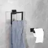 Suporte de Toalha de Aço Inoxidável Personalizado para Banheiro Doméstico, Suporte de Toalha com Ganchos, Conjunto de Banheiro, Suporte de Armazenamento para Papel Toalha