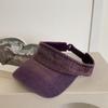 Gorra Vacía de Mezclilla Lavada Vintage para Mujer, Sombrero de Sol para Deportes al Aire Libre de Verano, Protección Solar UV, Sombrero de Sol de Moda