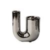 Moderno Minimalista Lujo Ligero Plateado Galvanizado Geométrico Cerámica Portavelas Modelo Habitación Oficina de Ventas Arte Decoración Suave Simple