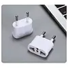 Adaptador de cobre puro semi-aislado estándar europeo Adaptador de enchufe de cargador estándar americano Blanco Enchufe de conversión de energía estándar europeo