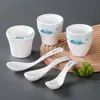 Juego comercial de vajilla de melamina Xiangyuan de cuatro piezas, imitación de porcelana, tazón pequeño, juego de tazas para plato de restaurante, restaurante, restaurante de hotpot